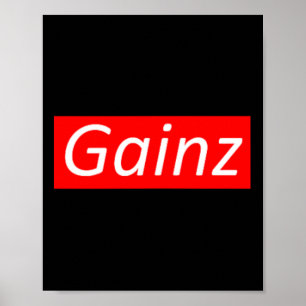 Gainz Bodybuilding Sport Fitness Gift Mannen Vrouw Poster