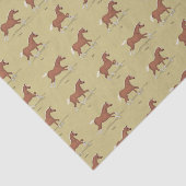 Gaits of the Horse Walk Trot Canter Gallop Sorrel Tissuepapier (Detail)