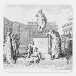 Gaius Gracchus huilt voor zijn vader Vierkante Sticker