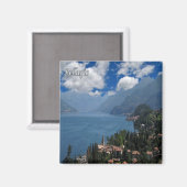 GAL012 BELLAGIO, Comomeer, Italië, Koelkast Magneet (Voorkant / Achterkant)