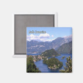 GAL048 ISOLA COMACINA, Comomeer Italië, Koelkast Magneet (Voorkant / Achterkant)