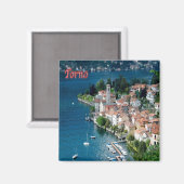 GAL123 TORNO, Comomeer, Italië, Koelkast Magneet (Voorkant / Achterkant)