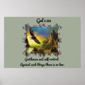 Gal 5:23 Heren en zelfbeheersing Poster (Voorkant)