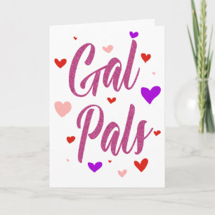 Gal-palen Prettig Galentines-dag Valentijnsliefde Kaart