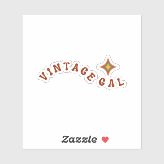 Gal Retro Vinyl Sticker (Vel)