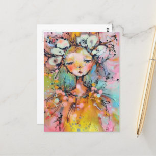 Gal voor gemengde media briefkaart