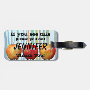 Gala Apples & Als je dit ziet, bel dan mijn naam Bagagelabel