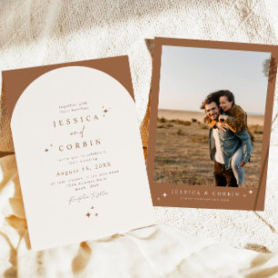GALA Boho Terracotta Arch Celestial Star Wedding I Kaart