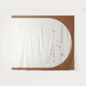 GALA Boho Terracotta Arch Celestial Star Wedding Wandkleed (Voorkant (horizontaal))