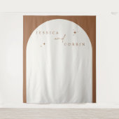 GALA Boho Terracotta Arch Celestial Star Wedding Wandkleed (Voorkant)