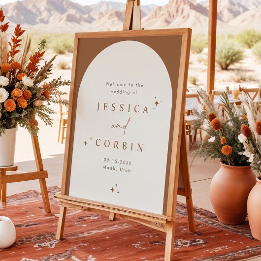 GALA Boho Terracotta Arch Celestial Star Welkom Poster