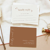 GALA Boho Terracotta Beige Celestial Star RSVP Kaart