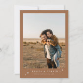 GALA Boho Terracotta Celestial Star Photo Wedding Kaart (Achterkant)