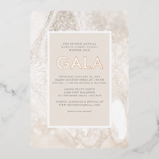 Gala de célébration Foil Invitation (Recto)