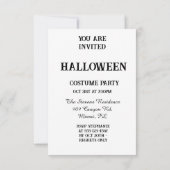 Gala de Goblin : Invitation du parti Halloween à B (Dos)