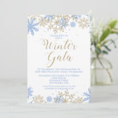 Gala d'hiver Invitation bleu et or