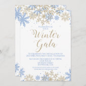 Gala d'hiver Invitation bleu et or