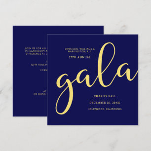 Gala-evenement liefdadigheidsactie Elegante Blauwe Kaart