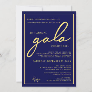 Gala-evenement liefdadigheidsactie Elegante Blauwe Kaart