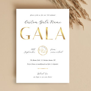 Gala Night Wit & Goud Logo Zakelijk Fondsverzameli Kaart
