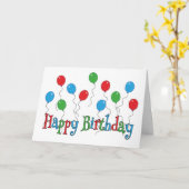 Gala of Fun Balloons Happy Birthday Kaart (Gele Bloem)