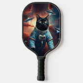 Galactic Cat Astronaut Pickleball Paddle (Achterkant)