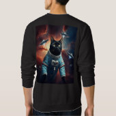 Galactic Cat Astronaut Trui (Achterkant)