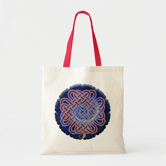 Galactic Celtic Love Knot Canvas tas (Voorkant)