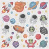 Galactic Fun: Space Adventure Sticker Set (Voorkant)