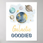 Galactic Goodies Outer Space Galaxy Boy Birthday Poster (Voorkant)