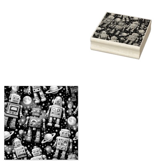 Galactic robot exploration cosmic 	rubberstempel (Gestempeld)