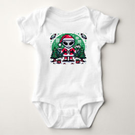 Galactic Santa's Game Night: 8-bit Space Christmas Romper