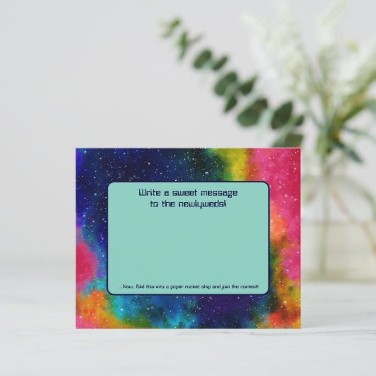 Galactic Sci-Fi Wedding Rocket Ship Contest Paper (Staand voorkant)