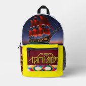 Galactic Starfleet Crew: Moed Go Beyond beroemd ge Bedrukte Rugzak (Voorkant)