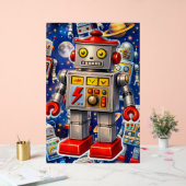 Galactic tin robot space adventure acryl bord (Huwelijk)