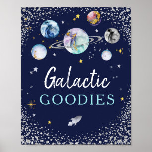 Galactique Goodies Space Galaxy Poster d'anniversa