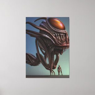 Galactisch Alien Monster Canvas afdrukken