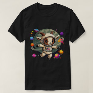 Galactisch Geiten T-Shirt met UFO   Grappige ruimt