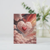 Galactisch hart feestdagenkaart (Staand voorkant)