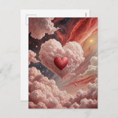 Galactisch hart feestdagenkaart (Voorkant / Achterkant)