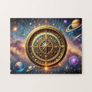 Galactisch kompas Hemelachtig sterrenhemelontwerp Legpuzzel