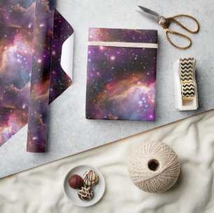 Galactisch Paars buitenruimte Cadeaupapier