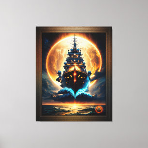 Galactisch spookschip van de Zeeen door Xzendor7 Canvas Afdruk