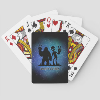 Galactisch Vredesteken Persoonlijke Sasquatch & Al Pokerkaarten