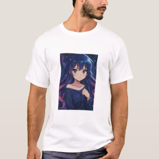 Galactische Anime Dream – Cosmic T-Shirt Design