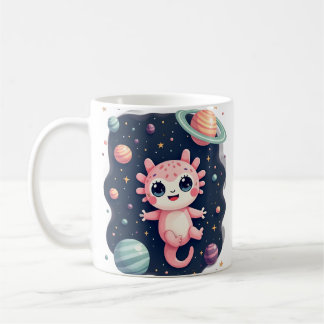 Galactische Axolotl Kosmische Ruimte Kawaii - Scha Koffiemok