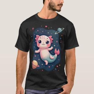 Galactische Axolotl Ruimte Kawaii Cute Axolotl Rui T-shirt
