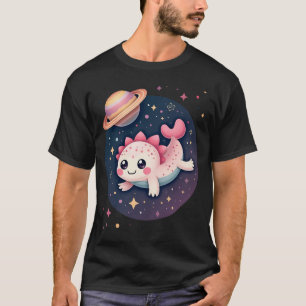 Galactische Axolotl Ruimte Sterrenstelsel Kawaii K T-shirt