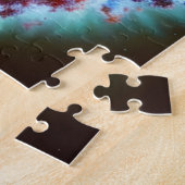 Galactische blauwe en paarse kosmische ontploffing legpuzzel (Zijkant)