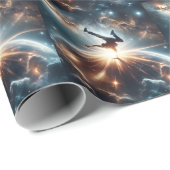 Galactische breakdance explosie in de ruimte cadeaupapier (Rol Hoek)